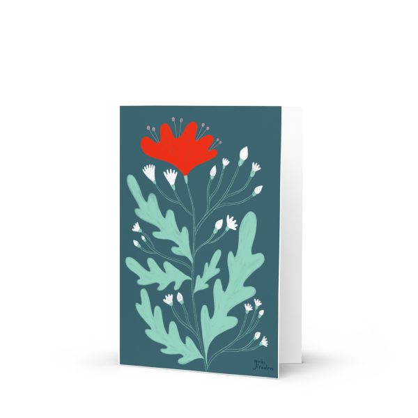 Peace Flowers Greeting Card (Blank Inside)